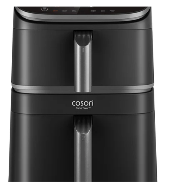 COSORI   TurboTower   Dual   Air   Fryer,   10.8L   Space-Saving   Stacked   Design,   3-Layer   Cooking