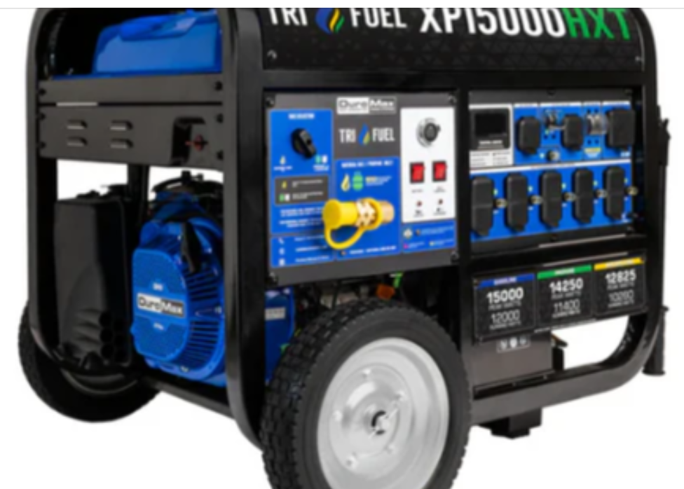DuroMax   15,000   Watt   Electric   Start   Tri   Fuel   Portable   Generator